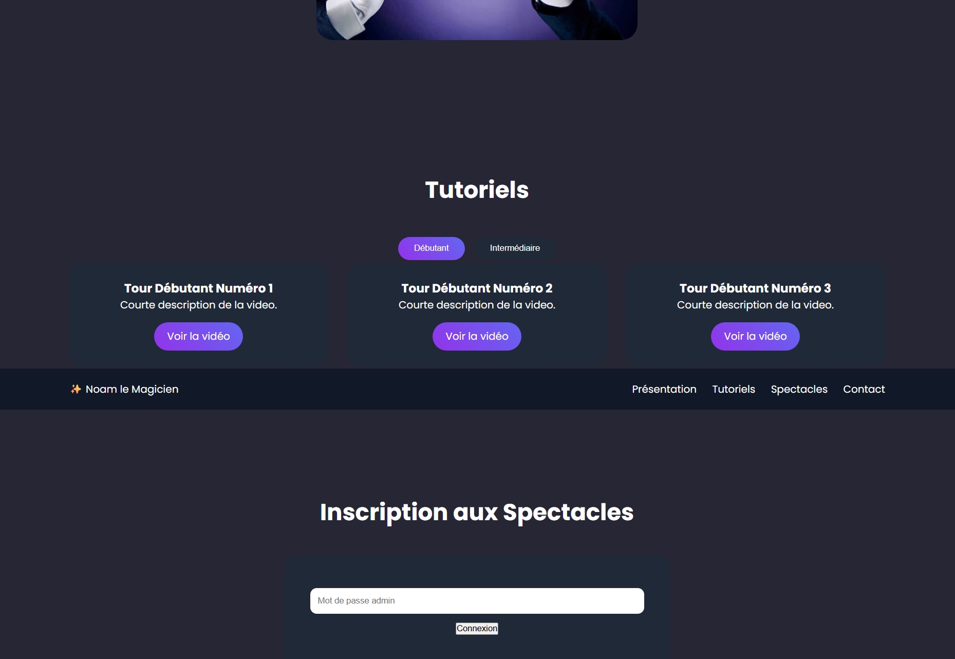 Aperçu du projet magicien